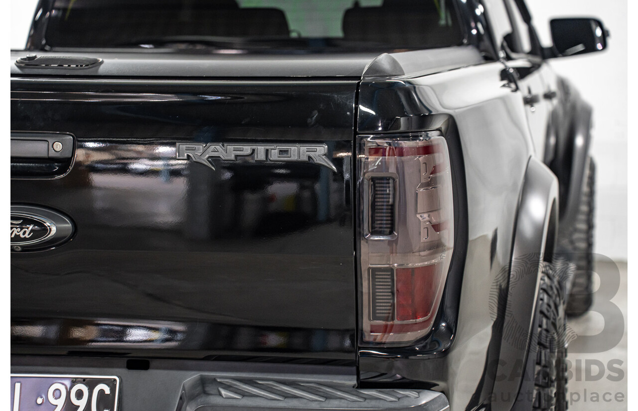 10/2019 Ford Ranger Raptor 2.0 (4x4) PX MKIII MY19.75 Double Cab P/Up Shadow Black Twin Turbo Diesel 2.0L