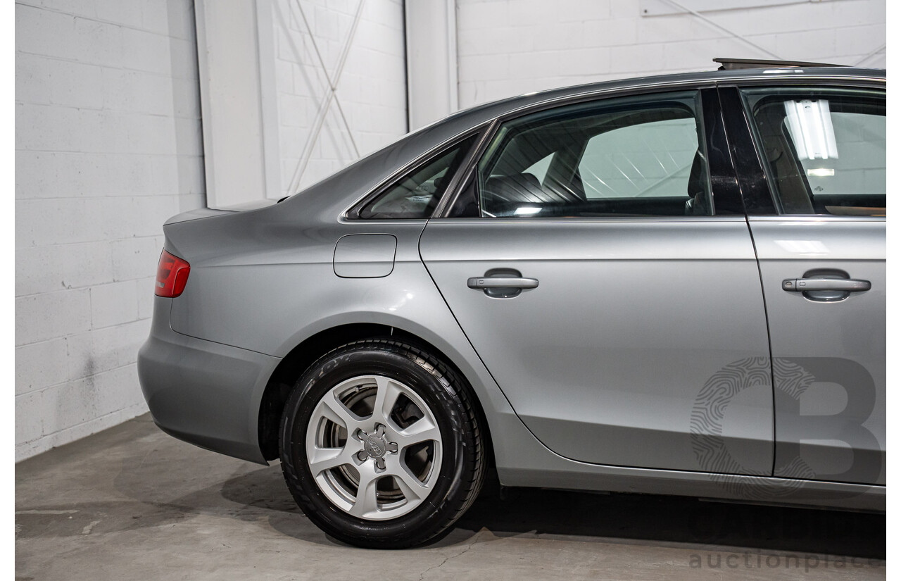 8/2011 Audi A4 1.8 TFSI B8 (8K) MY12 4d Sedan Quartz Grey Metallic Turbo 1.8L
