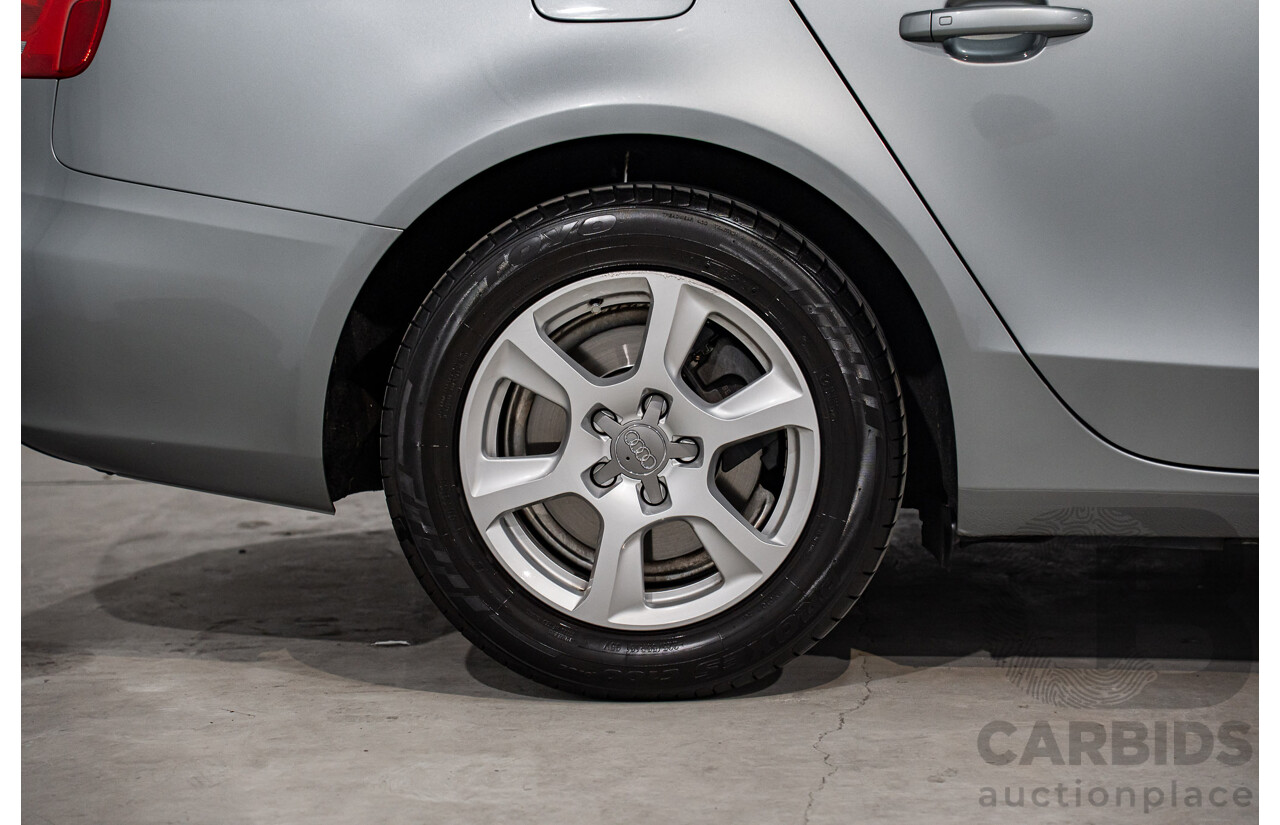 8/2011 Audi A4 1.8 TFSI B8 (8K) MY12 4d Sedan Quartz Grey Metallic Turbo 1.8L