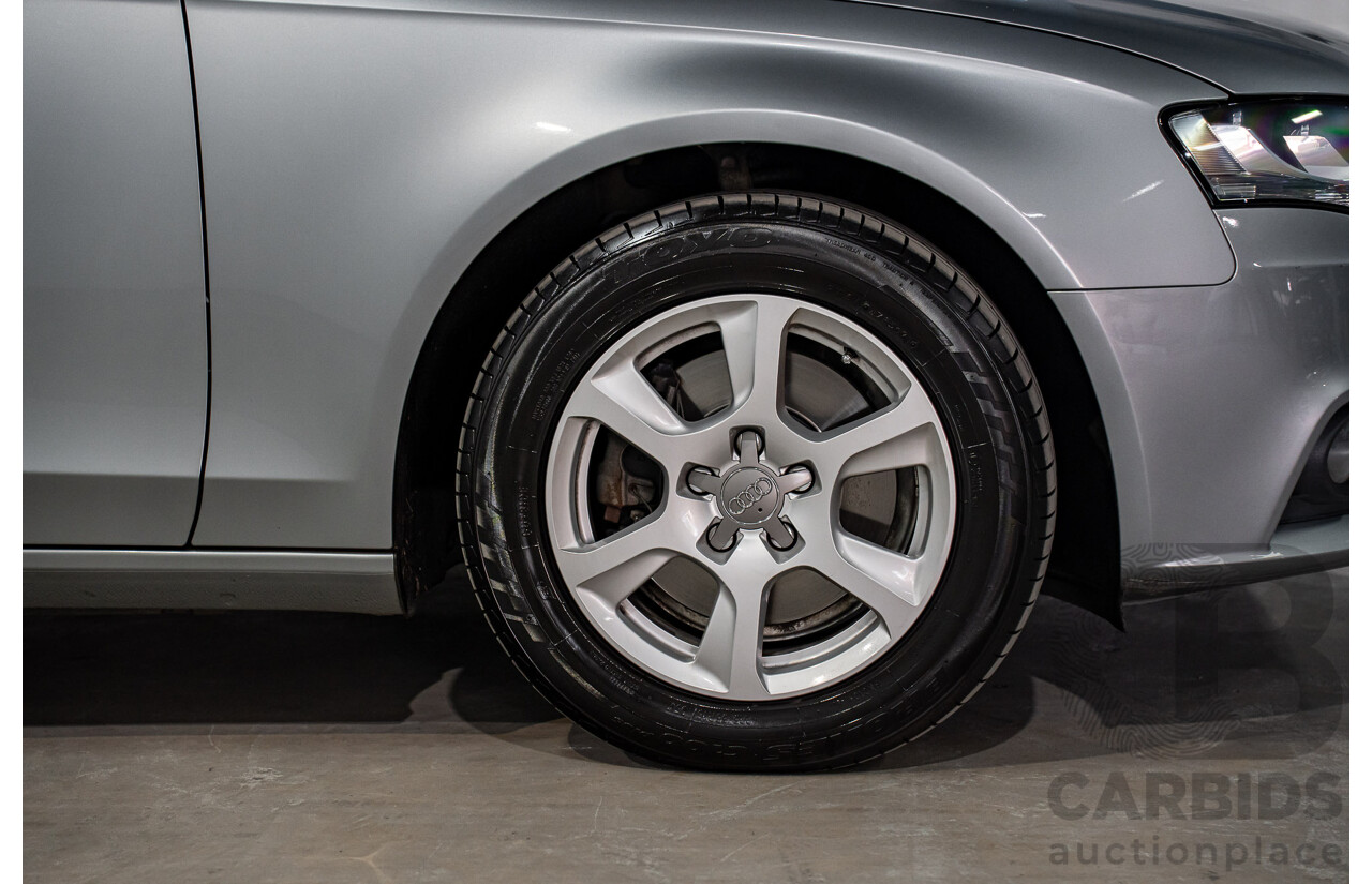 8/2011 Audi A4 1.8 TFSI B8 (8K) MY12 4d Sedan Quartz Grey Metallic Turbo 1.8L