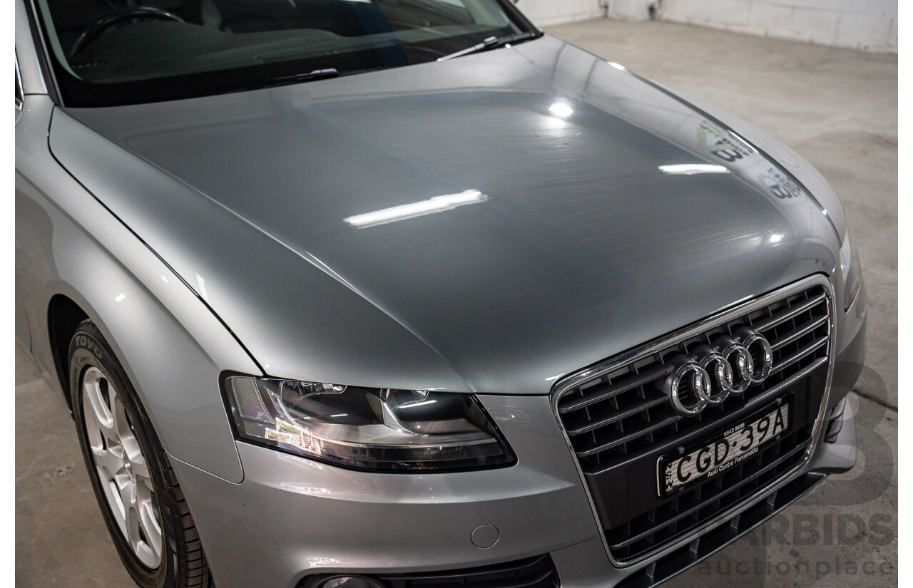 8/2011 Audi A4 1.8 TFSI B8 (8K) MY12 4d Sedan Quartz Grey Metallic Turbo 1.8L
