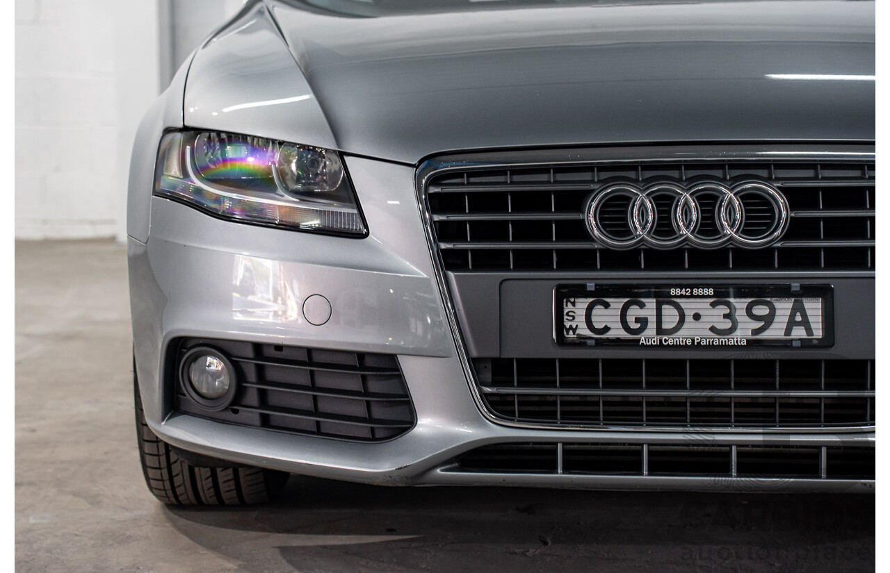 8/2011 Audi A4 1.8 TFSI B8 (8K) MY12 4d Sedan Quartz Grey Metallic Turbo 1.8L