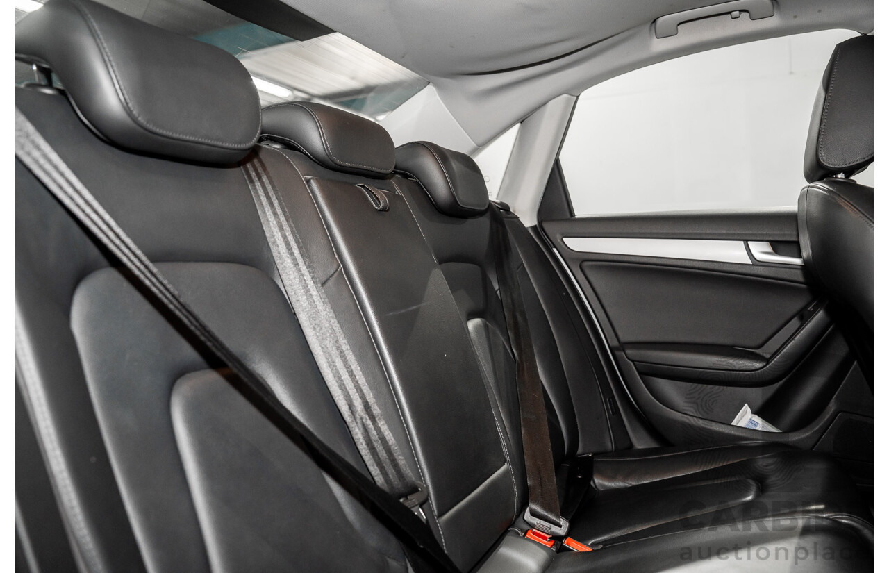 8/2011 Audi A4 1.8 TFSI B8 (8K) MY12 4d Sedan Quartz Grey Metallic Turbo 1.8L