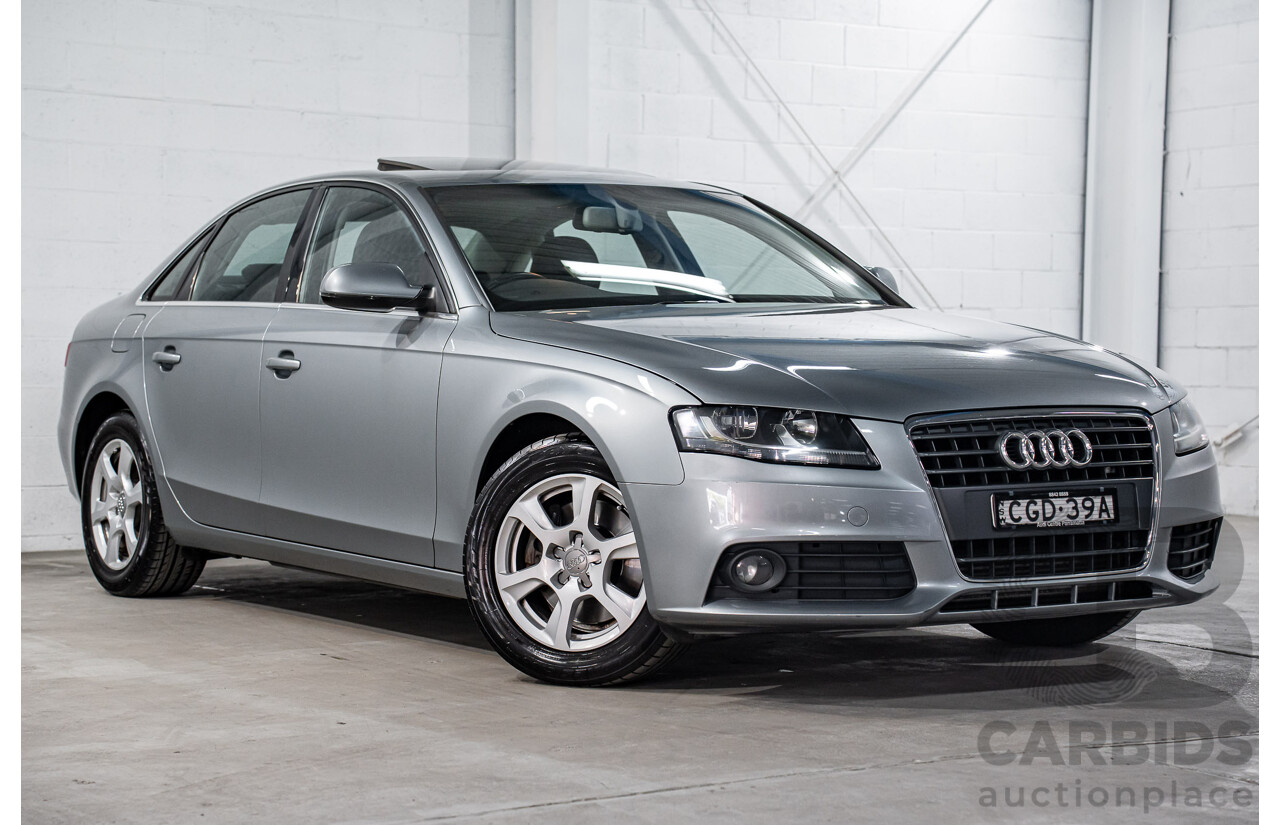8/2011 Audi A4 1.8 TFSI B8 (8K) MY12 4d Sedan Quartz Grey Metallic Turbo 1.8L