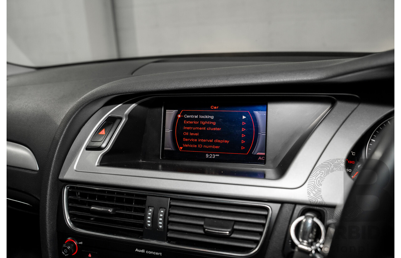 8/2011 Audi A4 1.8 TFSI B8 (8K) MY12 4d Sedan Quartz Grey Metallic Turbo 1.8L