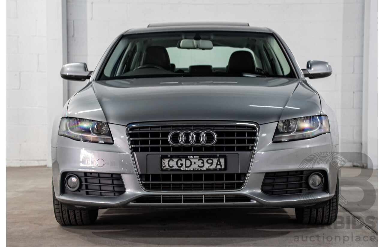 8/2011 Audi A4 1.8 TFSI B8 (8K) MY12 4d Sedan Quartz Grey Metallic Turbo 1.8L
