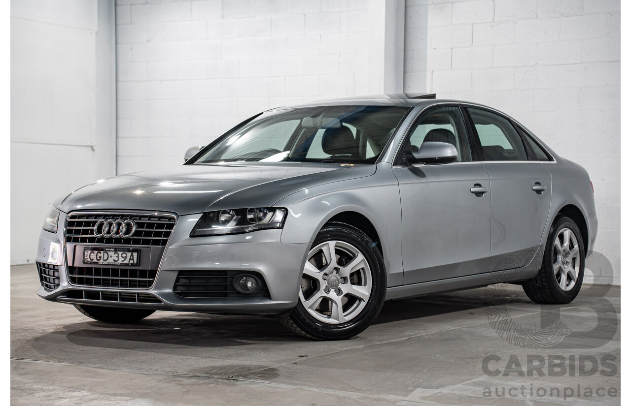 8/2011 Audi A4 1.8 TFSI B8 (8K) MY12 4d Sedan Quartz Grey Metallic Turbo 1.8L