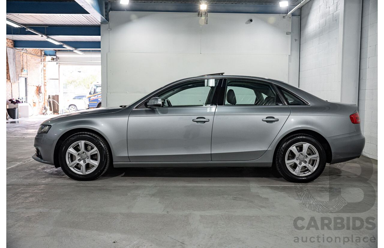 8/2011 Audi A4 1.8 TFSI B8 (8K) MY12 4d Sedan Quartz Grey Metallic Turbo 1.8L