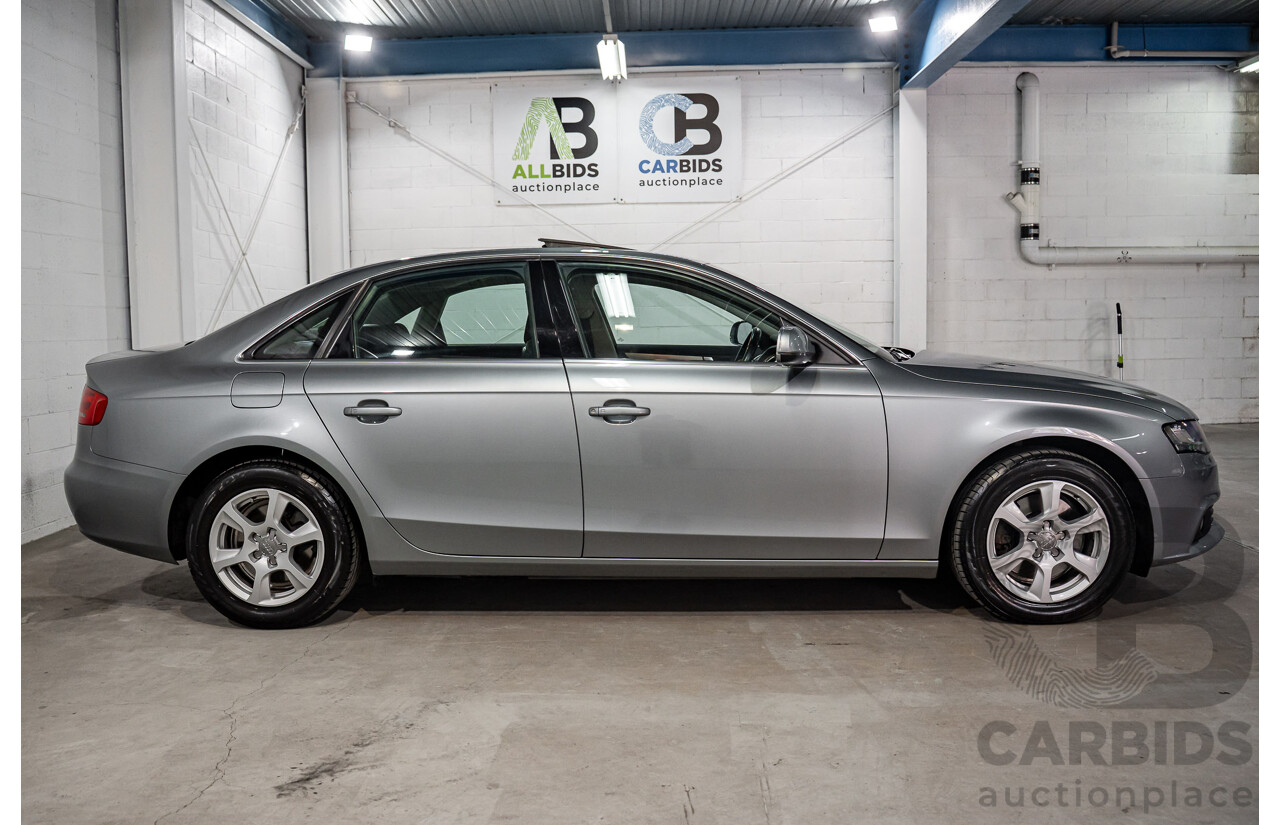8/2011 Audi A4 1.8 TFSI B8 (8K) MY12 4d Sedan Quartz Grey Metallic Turbo 1.8L
