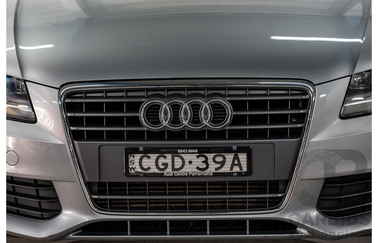 8/2011 Audi A4 1.8 TFSI B8 (8K) MY12 4d Sedan Quartz Grey Metallic Turbo 1.8L