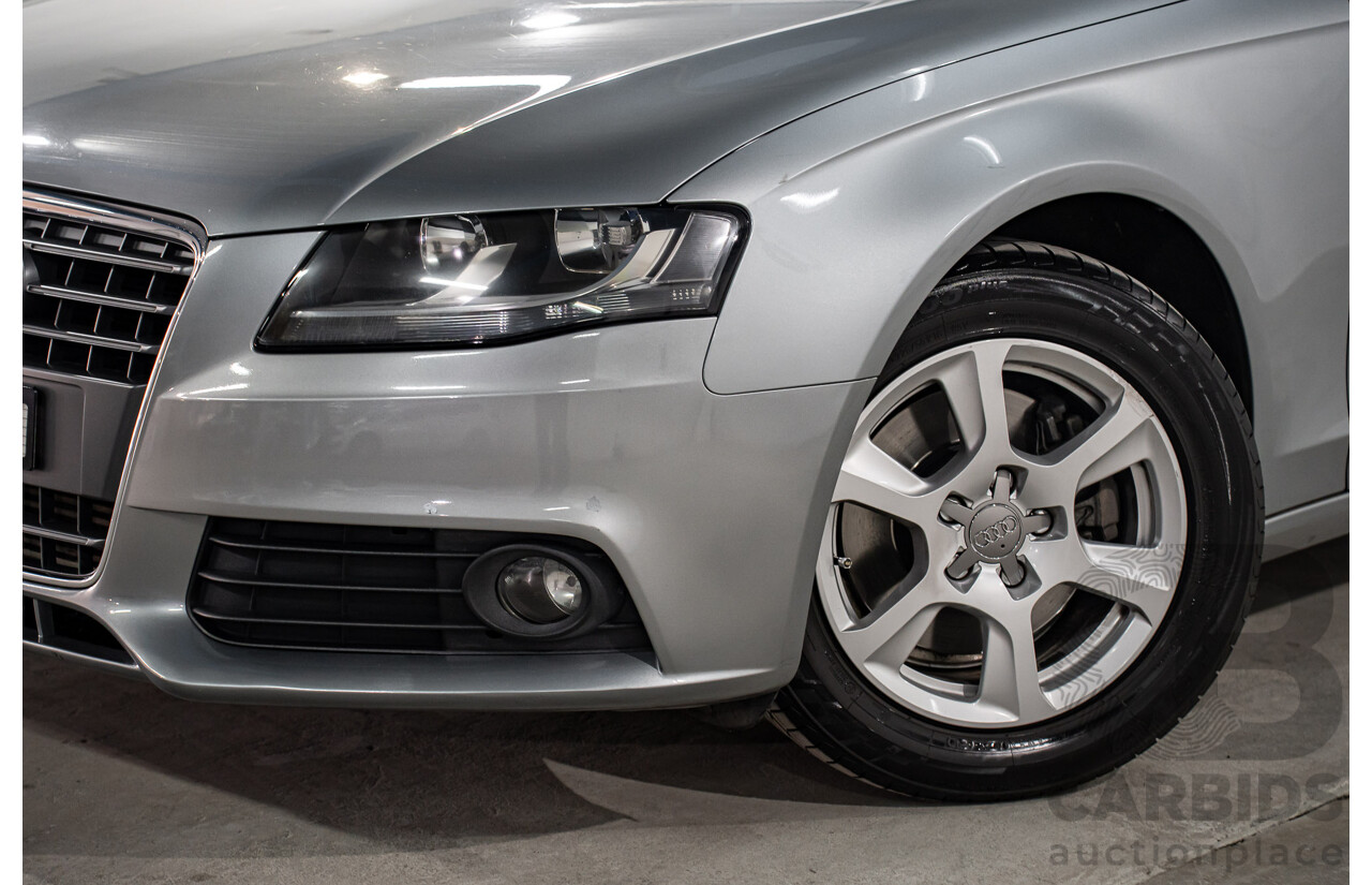 8/2011 Audi A4 1.8 TFSI B8 (8K) MY12 4d Sedan Quartz Grey Metallic Turbo 1.8L