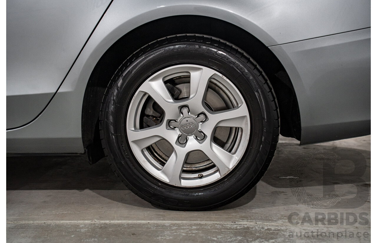 8/2011 Audi A4 1.8 TFSI B8 (8K) MY12 4d Sedan Quartz Grey Metallic Turbo 1.8L