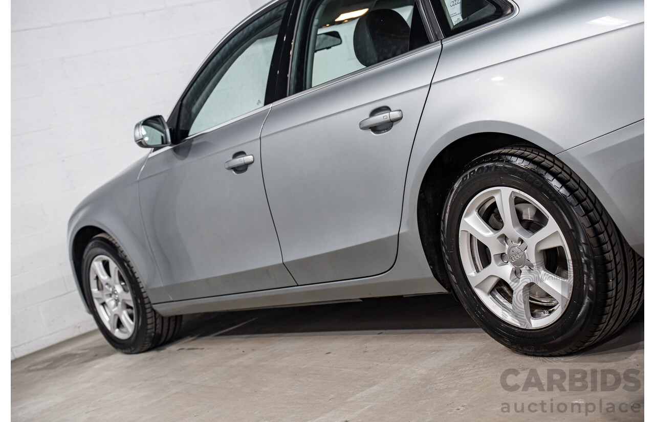 8/2011 Audi A4 1.8 TFSI B8 (8K) MY12 4d Sedan Quartz Grey Metallic Turbo 1.8L