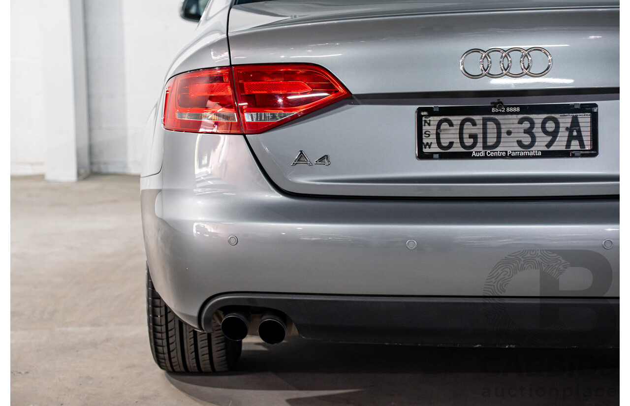 8/2011 Audi A4 1.8 TFSI B8 (8K) MY12 4d Sedan Quartz Grey Metallic Turbo 1.8L