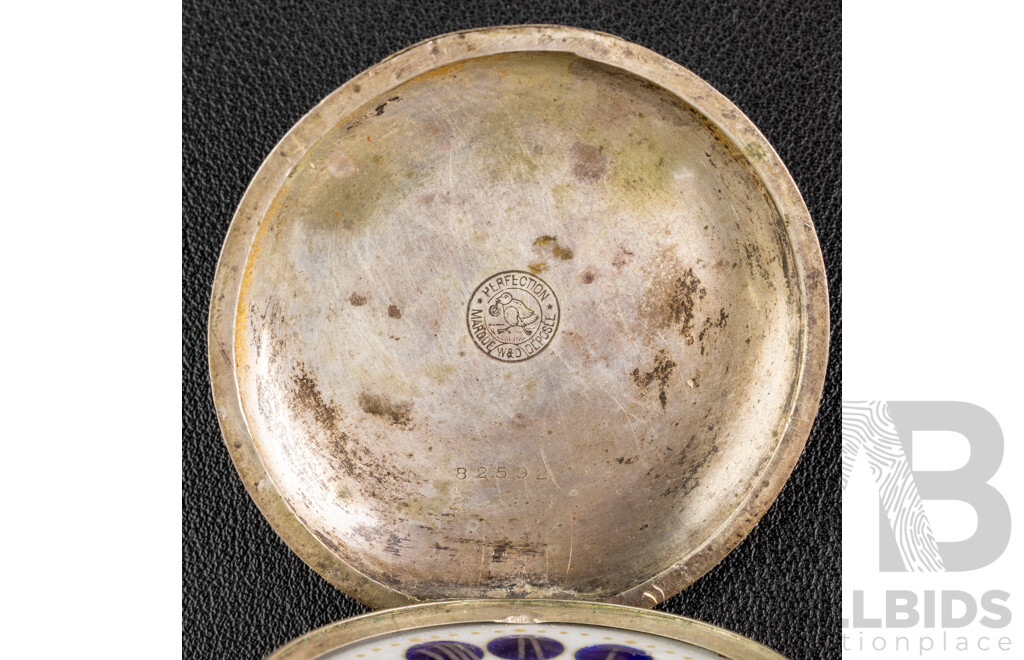 Vintage Perfection Marque Deposseé W&D 52mm Pocket Watch, with Tiger Motif, 82592