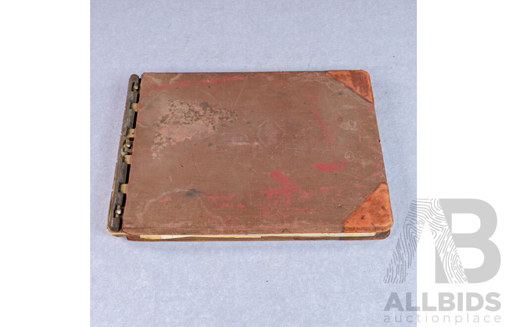 Vintage Canvas Bound Electricity Meter Reading Ledger, Canberra Circa 1931