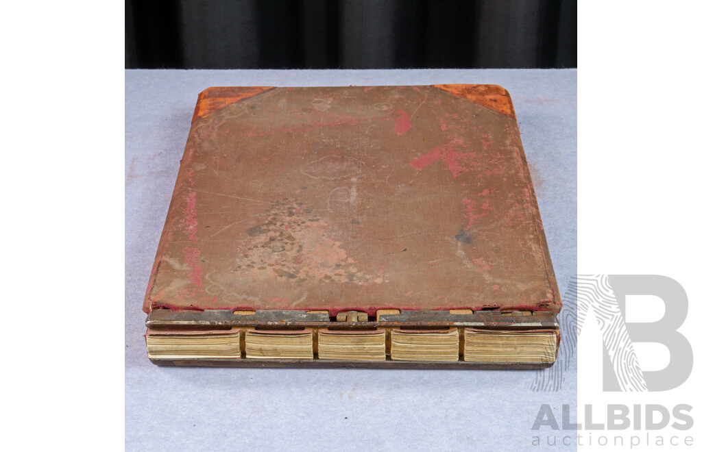 Vintage Canvas Bound Electricity Meter Reading Ledger, Canberra Circa 1931