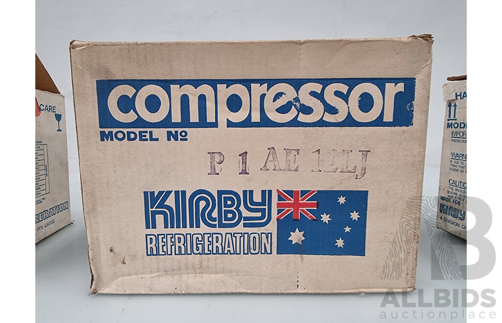 Quantity of 3 Kirby Refrigeration Compressors