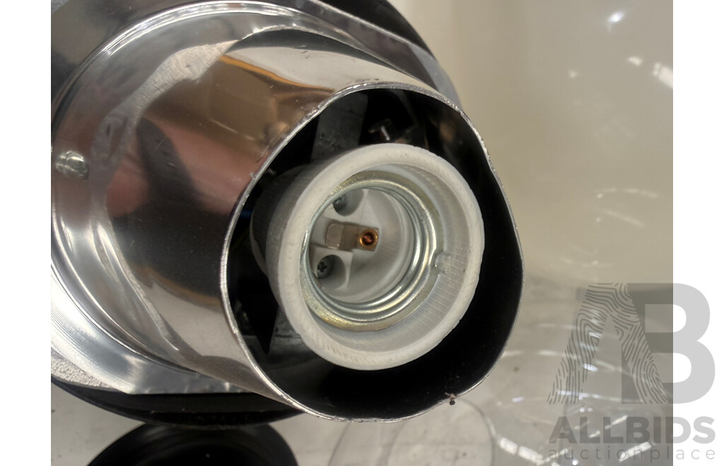 Quantity of 3 Polycarbonate Sphere Indoor Lights - 400mm Diameter - with Metal Insert with Screw in Fitting