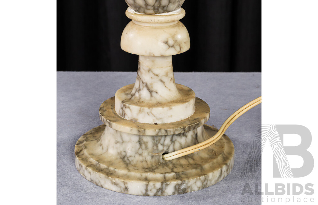 Antique Urn Form Marble Table Lamp