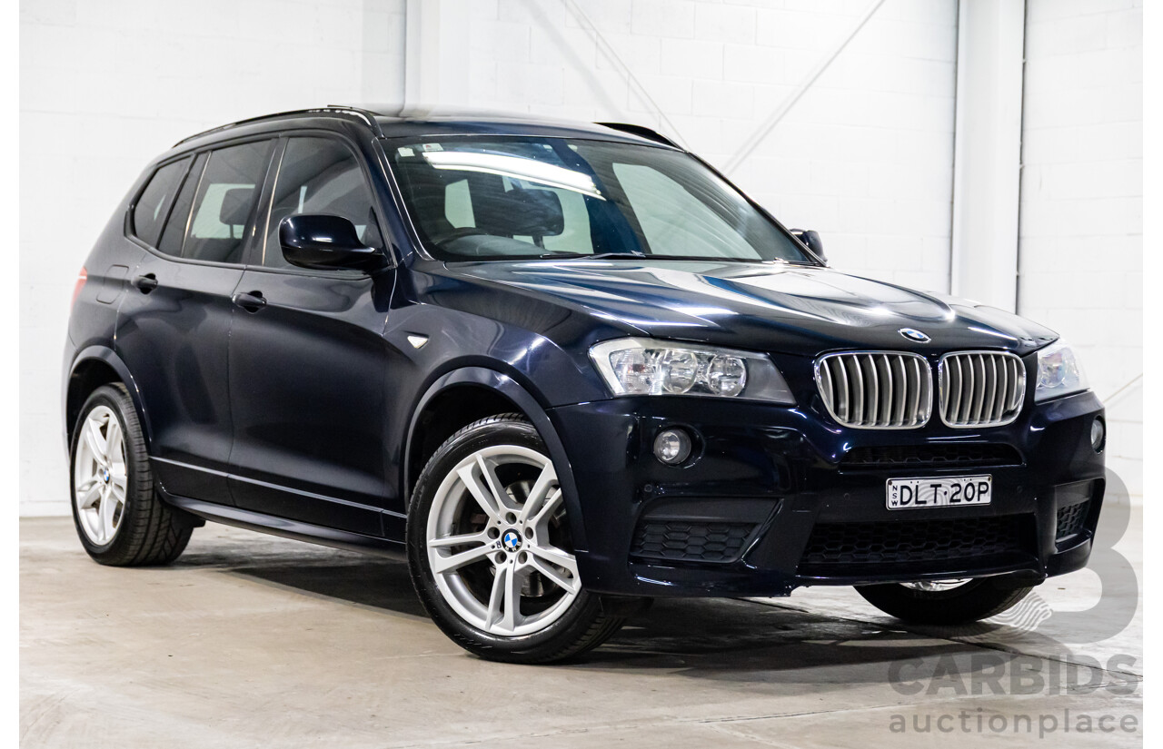 10/2011 BMW X3 Xdrive 30d M-Sport (AWD) F25 4d Wagon Carbon Black Metallic Turbo Diesel 3.0L