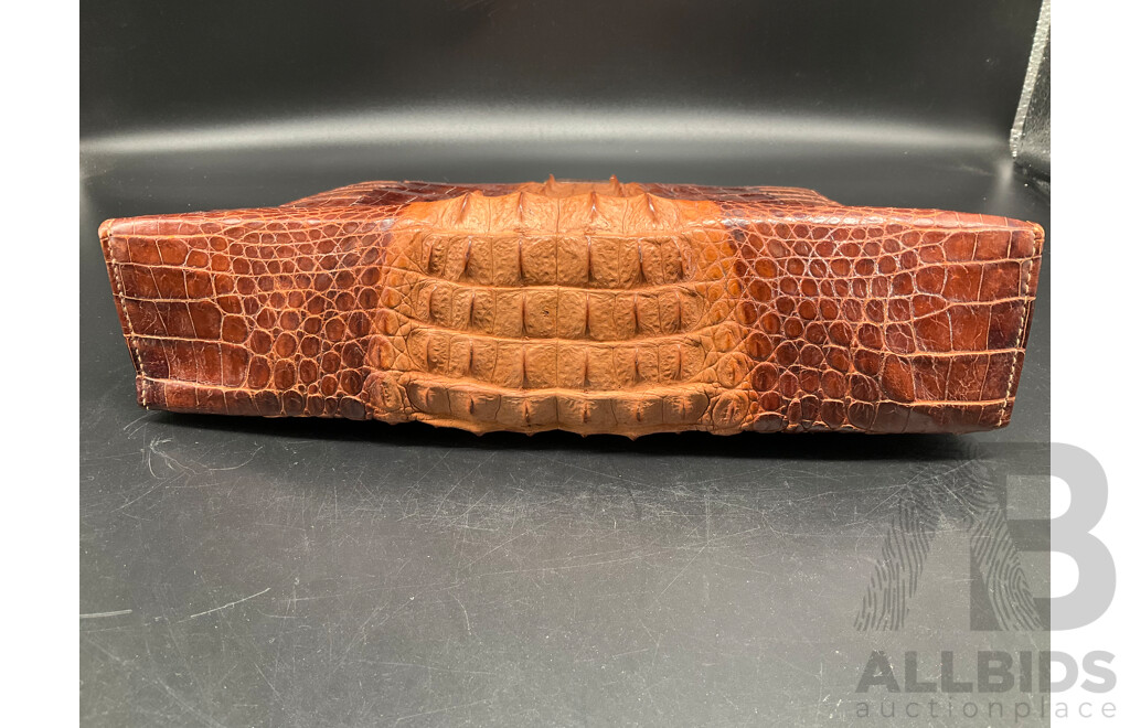 Crocodile Skin Vintage Hand Bag