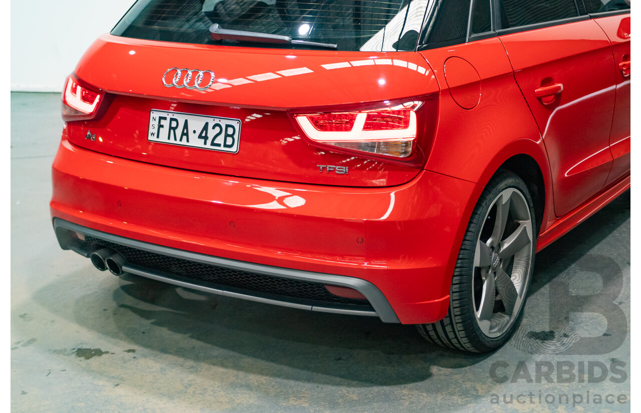 7/2012 Audi A1 Sportback 1.4 TFSI Sport S-Line Pack 8X MY12 5d Hatchback Misano Red / Black Twin Charged 1.4L