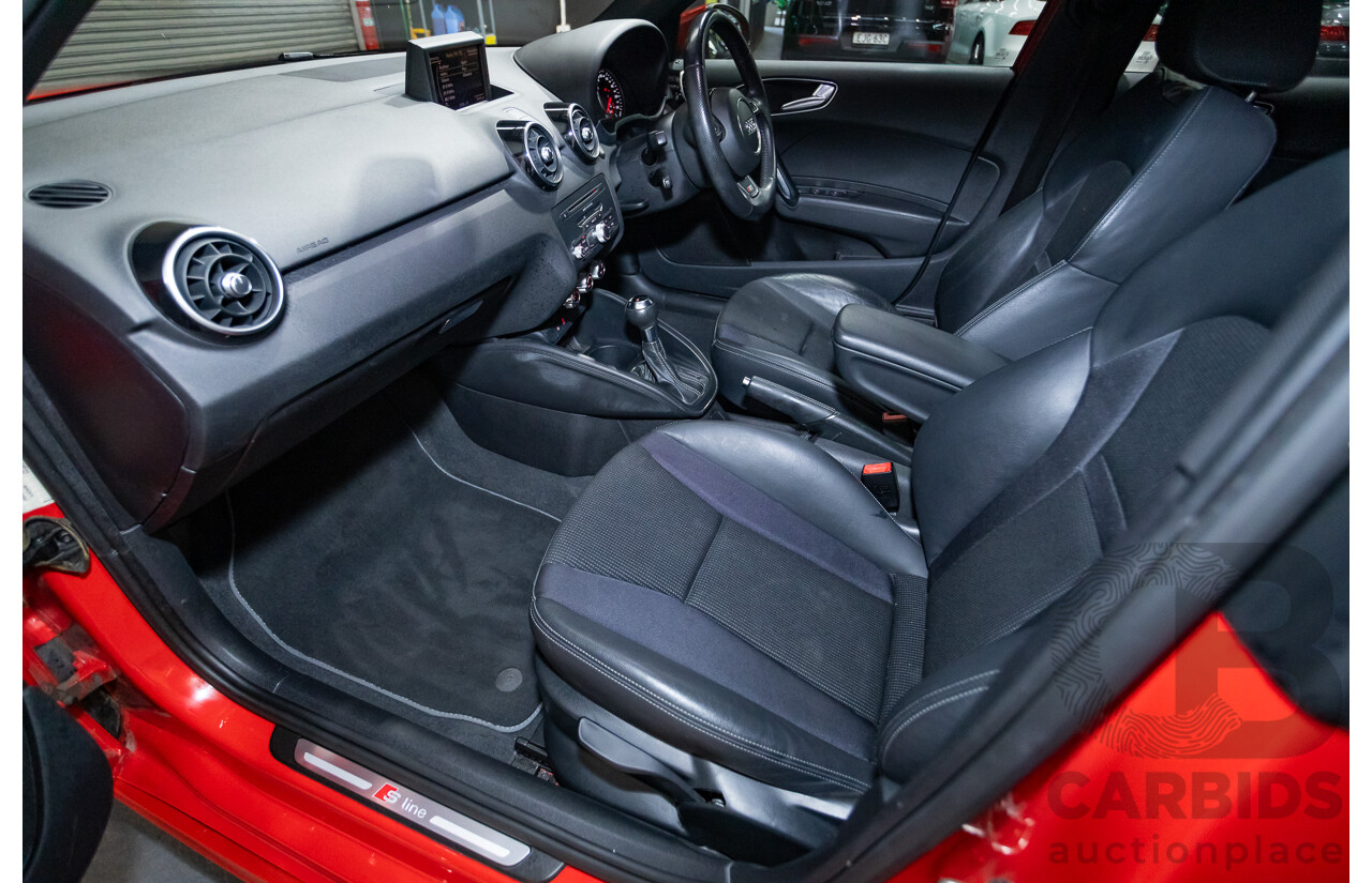 7/2012 Audi A1 Sportback 1.4 TFSI Sport S-Line Pack 8X MY12 5d Hatchback Misano Red / Black Twin Charged 1.4L