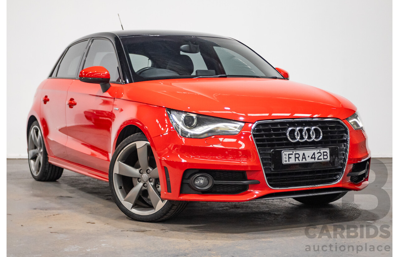 7/2012 Audi A1 Sportback 1.4 TFSI Sport S-Line Pack 8X MY12 5d Hatchback Misano Red / Black Twin Charged 1.4L