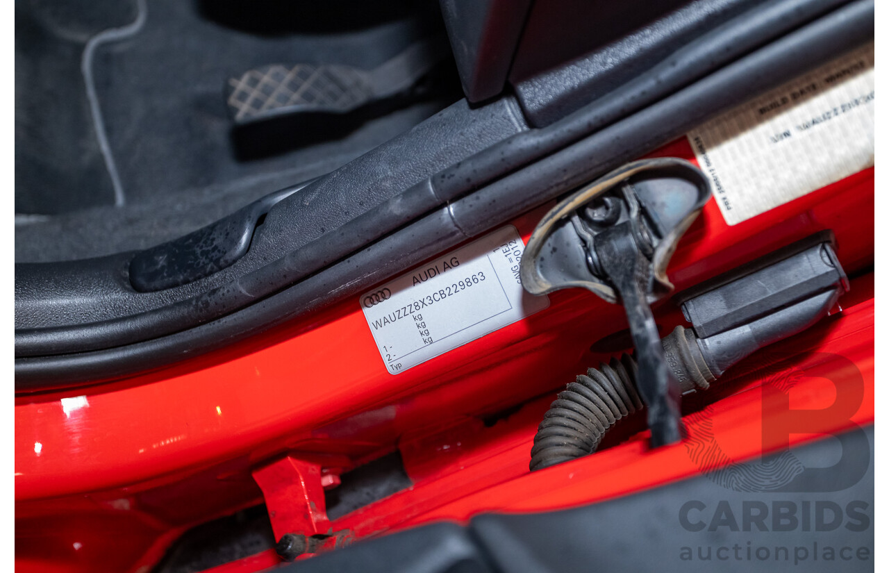 7/2012 Audi A1 Sportback 1.4 TFSI Sport S-Line Pack 8X MY12 5d Hatchback Misano Red / Black Twin Charged 1.4L