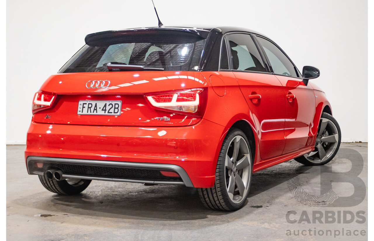 7/2012 Audi A1 Sportback 1.4 TFSI Sport S-Line Pack 8X MY12 5d Hatchback Misano Red / Black Twin Charged 1.4L