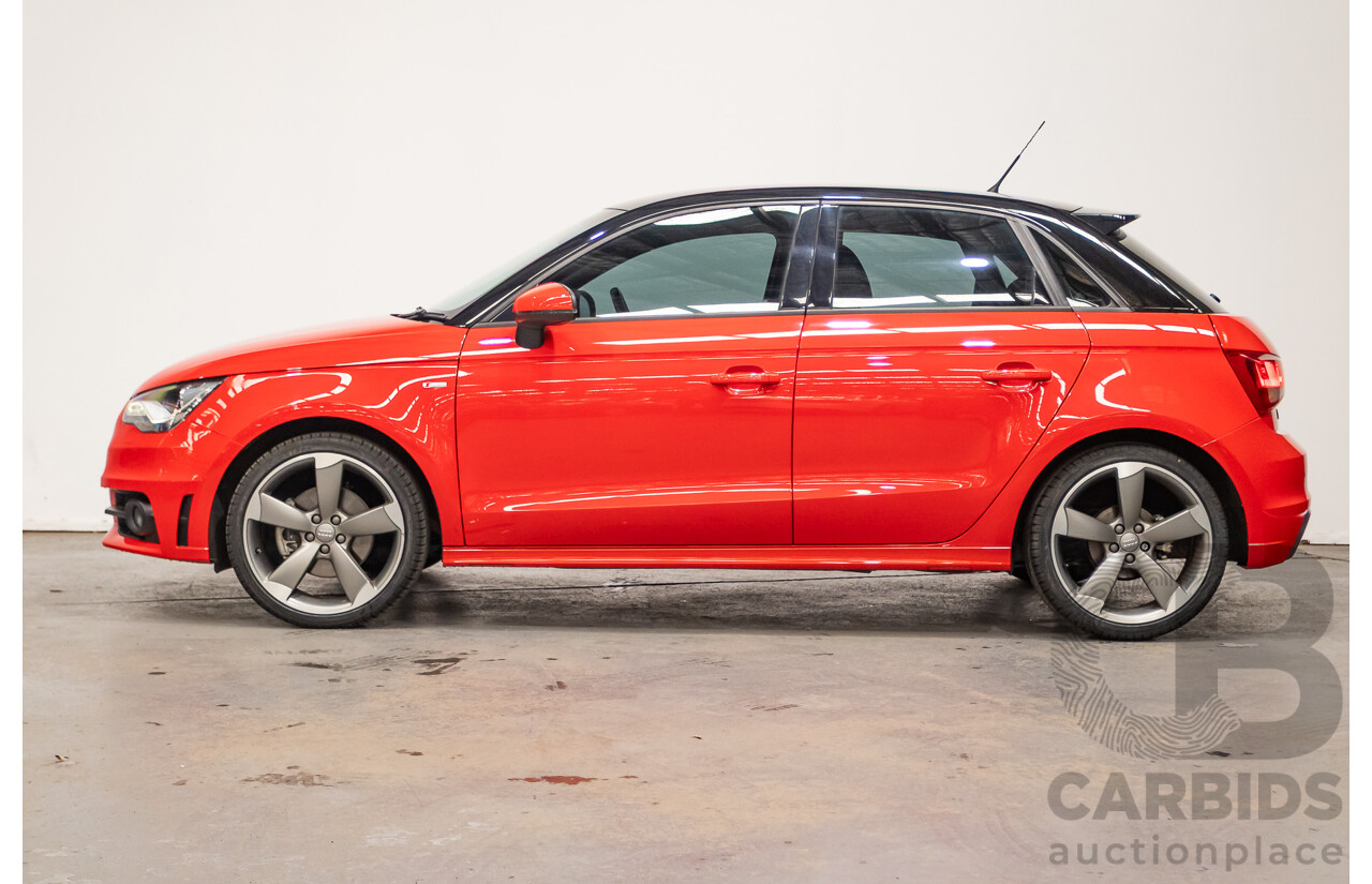 7/2012 Audi A1 Sportback 1.4 TFSI Sport S-Line Pack 8X MY12 5d Hatchback Misano Red / Black Twin Charged 1.4L