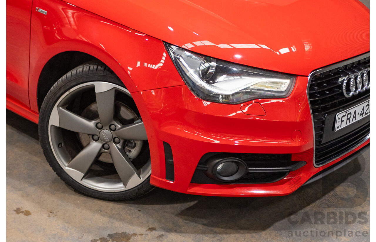 7/2012 Audi A1 Sportback 1.4 TFSI Sport S-Line Pack 8X MY12 5d Hatchback Misano Red / Black Twin Charged 1.4L