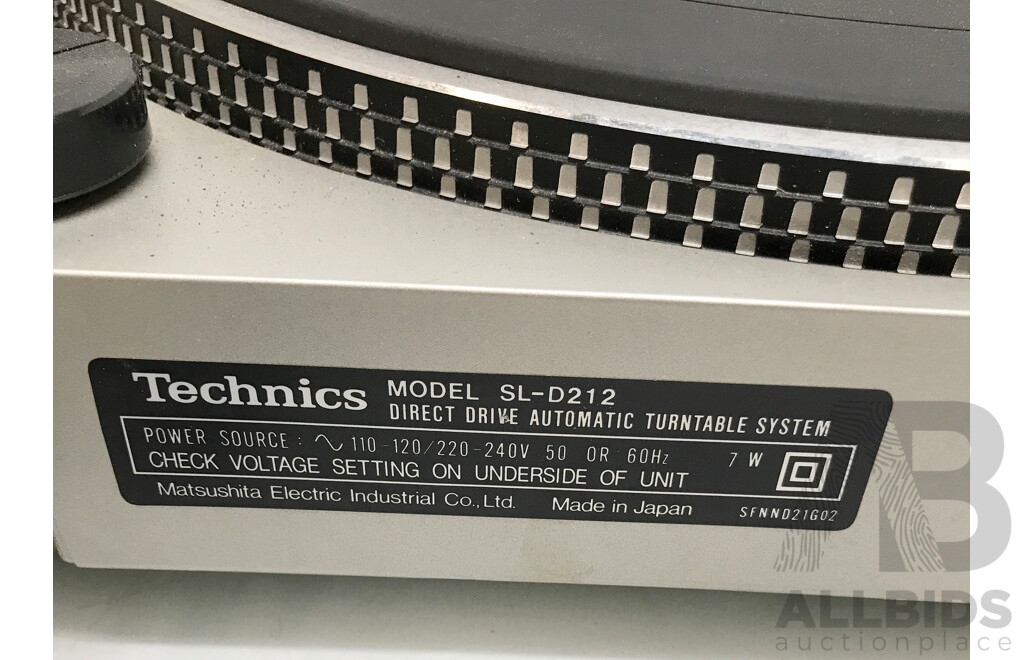 Technics (SL-D212) Direct Drive Automatic Turnable System