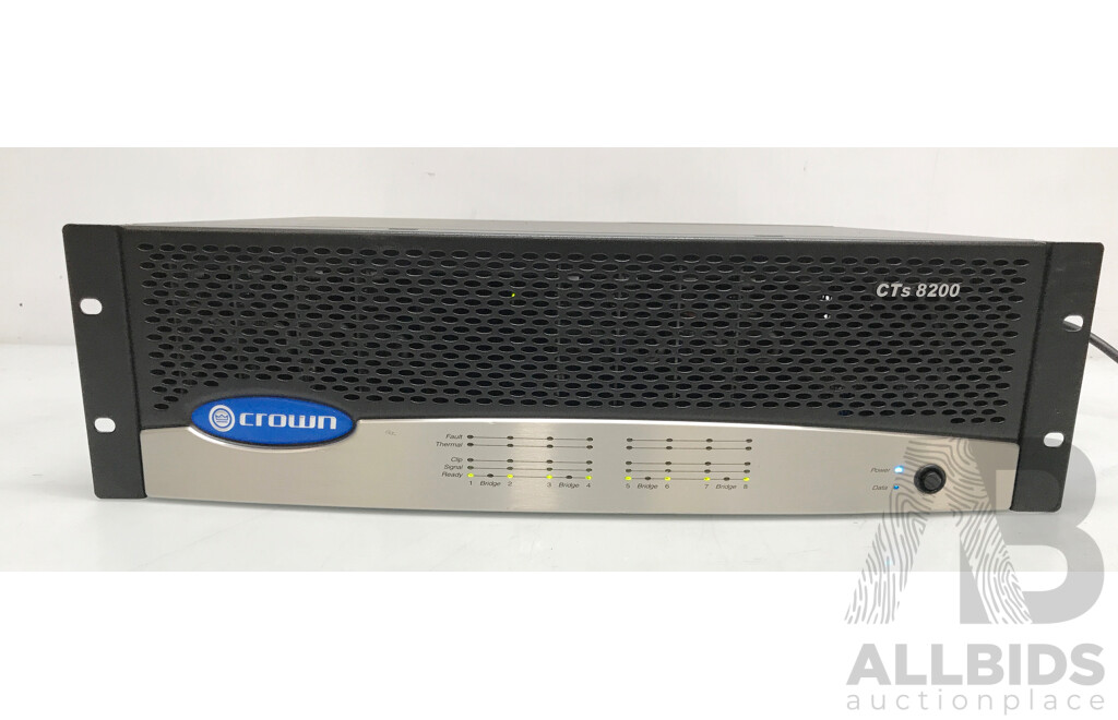 Crown Audio (CTS-8200) Eight Channel Power Amplifier