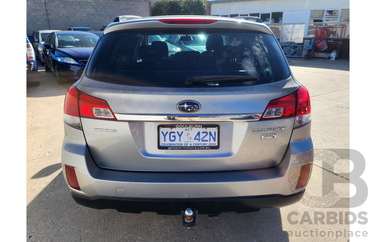 10/2010 Subaru Outback 2.0D MY10 4d Wagon Silver 2.0L