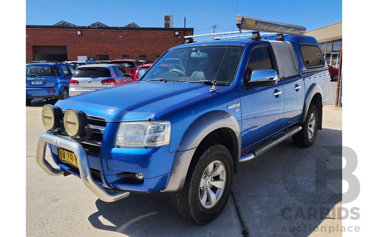 8/2008 Ford Ranger XLT (4x4) PJ Dual Cab P/Up Blue 3.0L