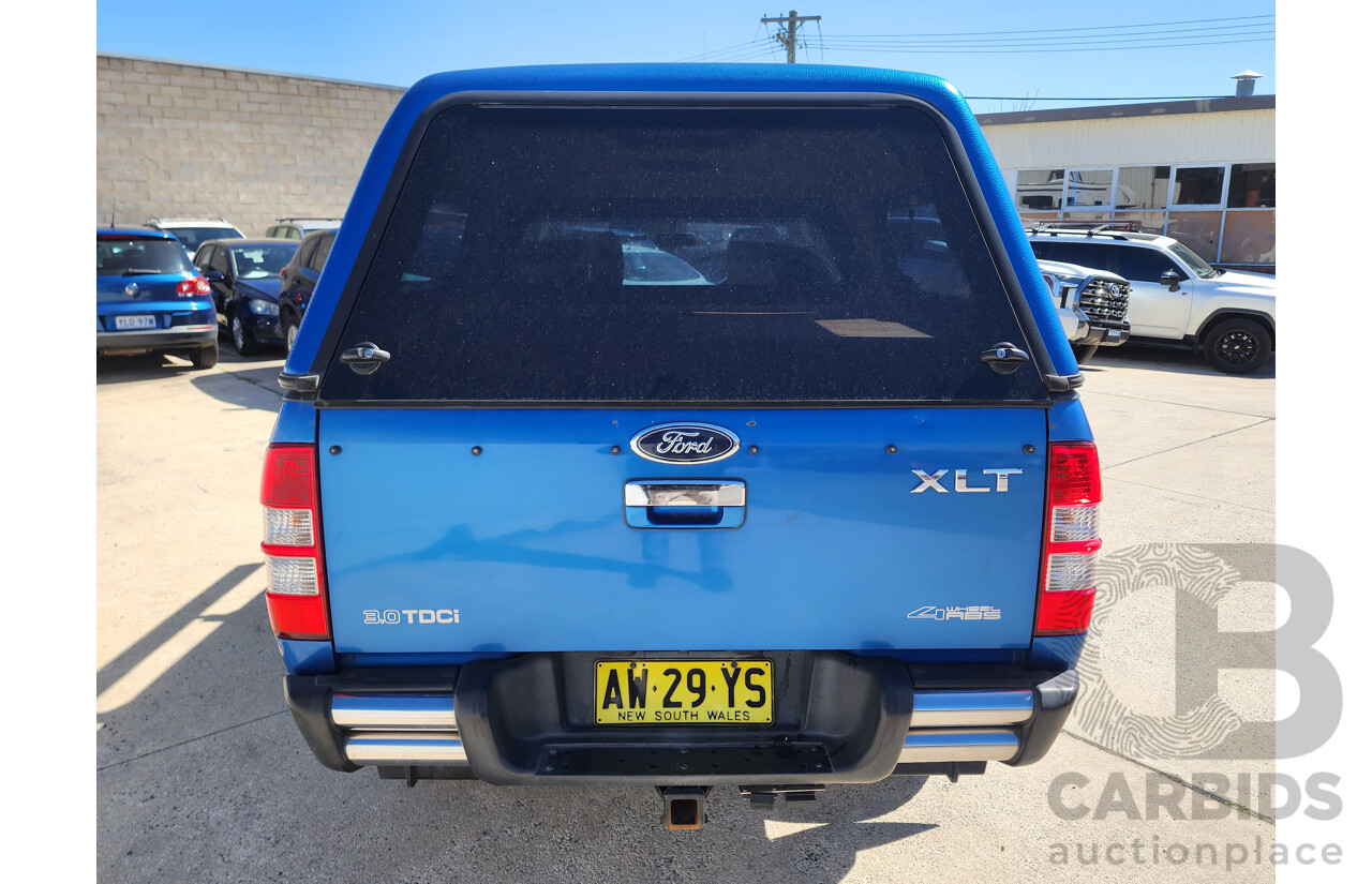 8/2008 Ford Ranger XLT (4x4) PJ Dual Cab P/Up Blue 3.0L