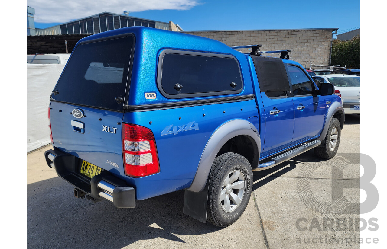 8/2008 Ford Ranger XLT (4x4) PJ Dual Cab P/Up Blue 3.0L