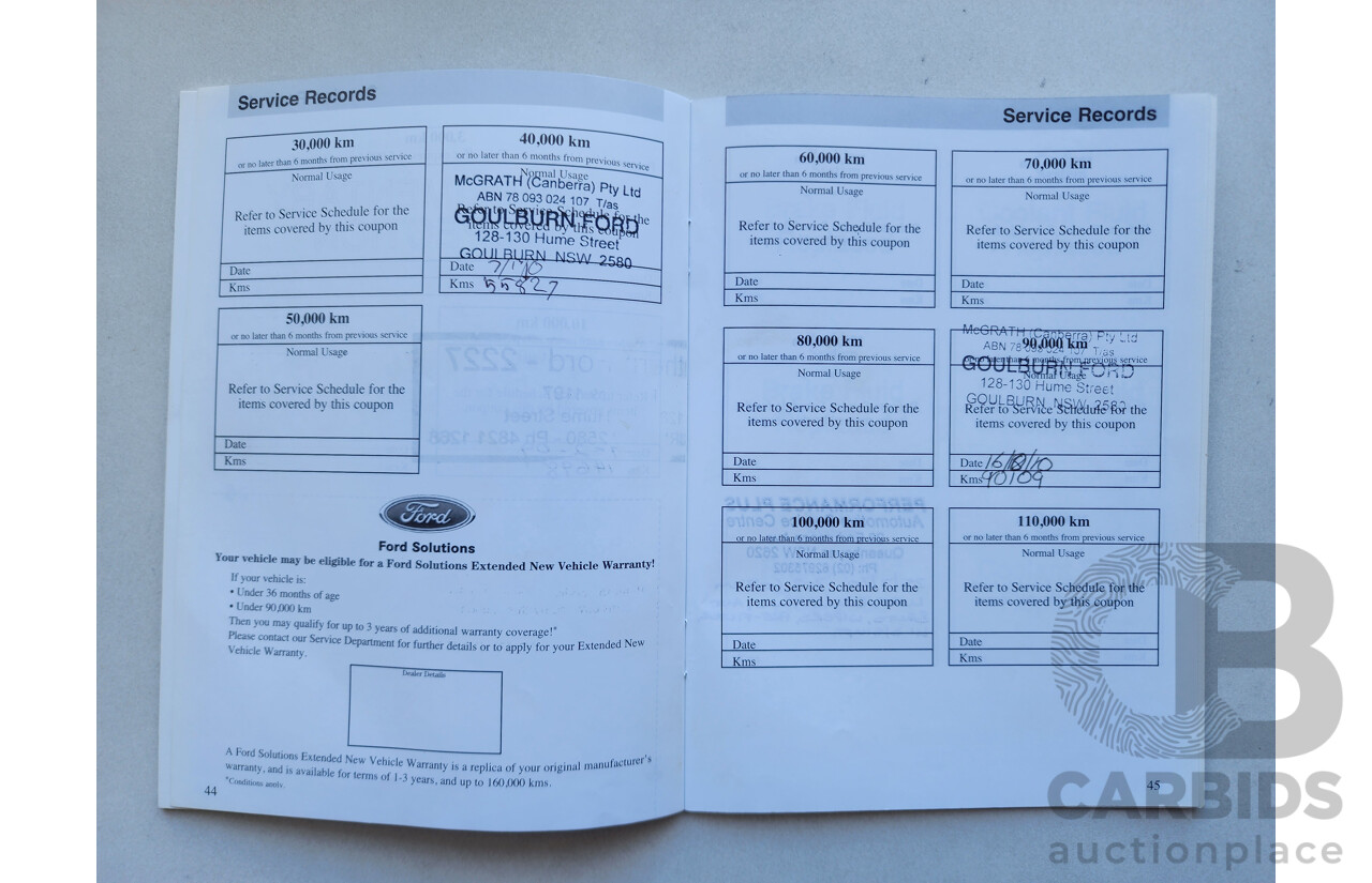 8/2008 Ford Ranger XLT (4x4) PJ Dual Cab P/Up Blue 3.0L