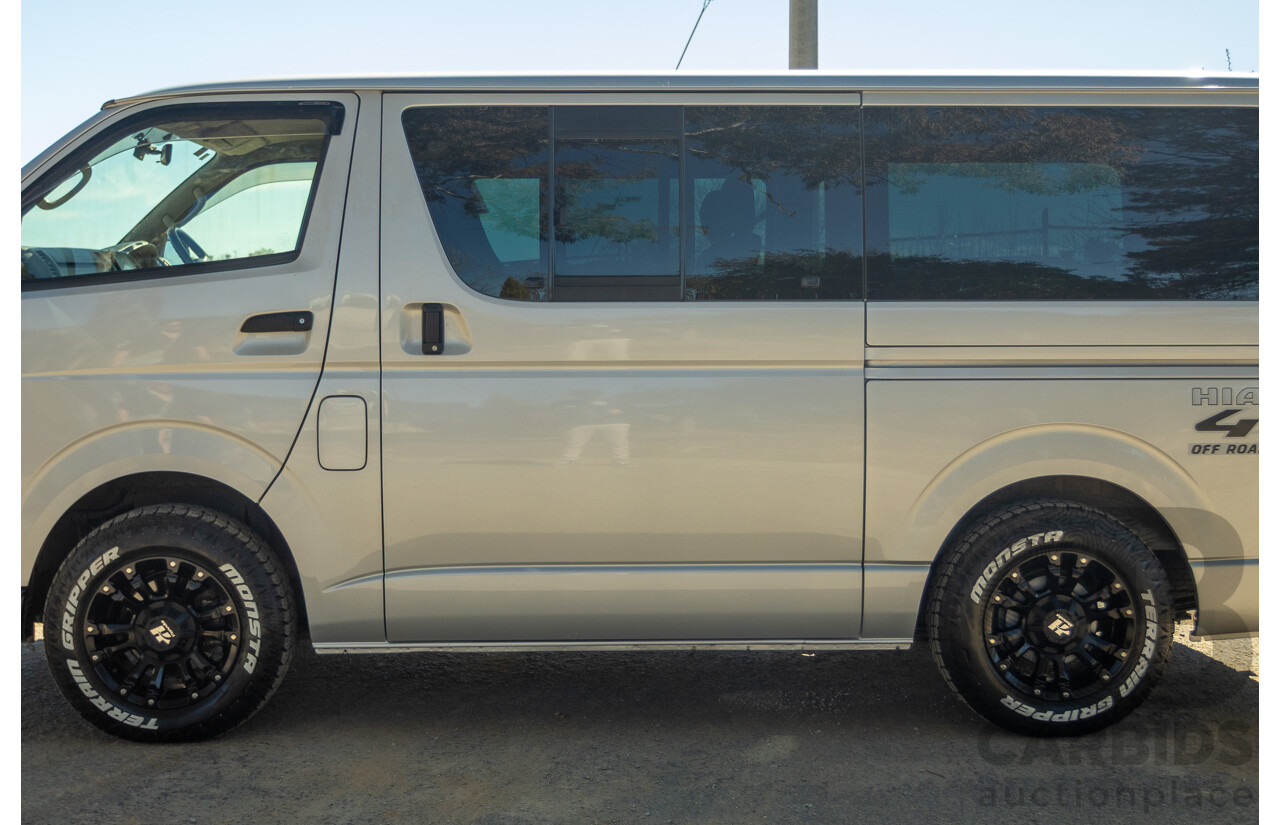 1/2012 Toyota Hiace LWB KDH206V (4x4) MY12 4d Van Silver Turbo Diesel 3.0L - Import