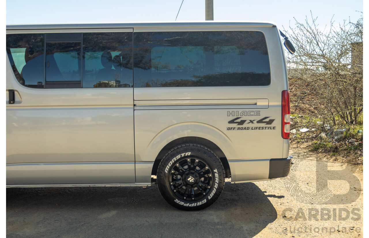 1/2012 Toyota Hiace LWB KDH206V (4x4) MY12 4d Van Silver Turbo Diesel 3.0L - Import