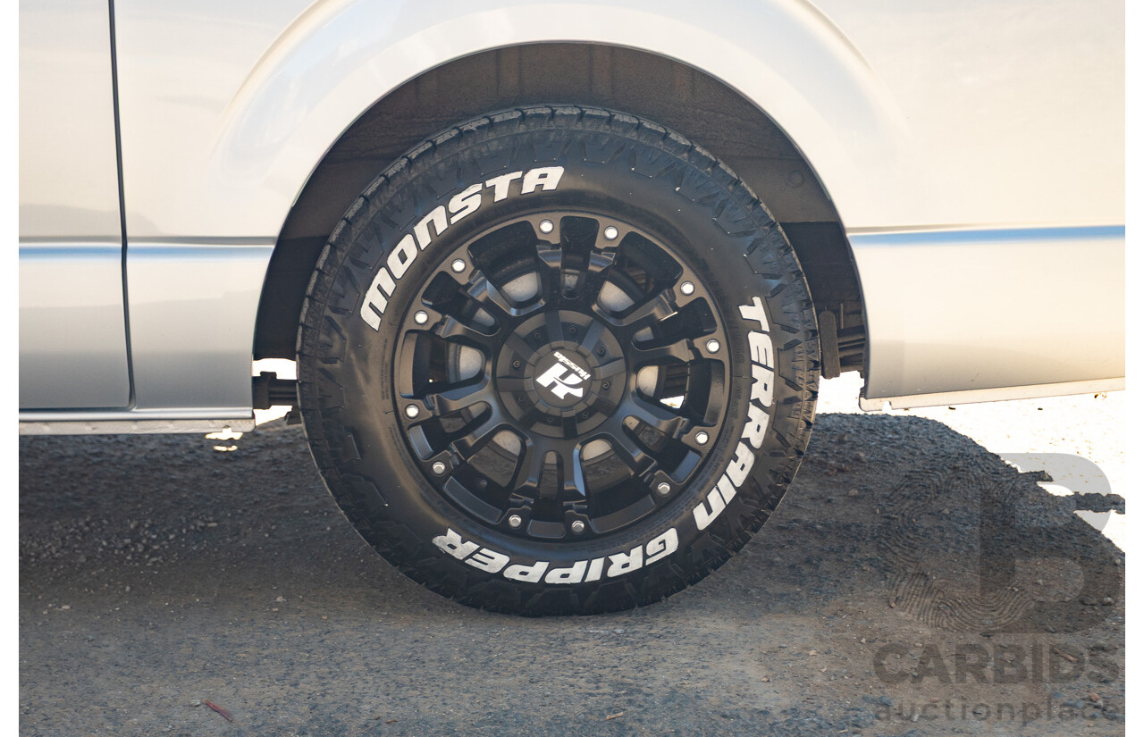 1/2012 Toyota Hiace LWB KDH206V (4x4) MY12 4d Van Silver Turbo Diesel 3.0L - Import