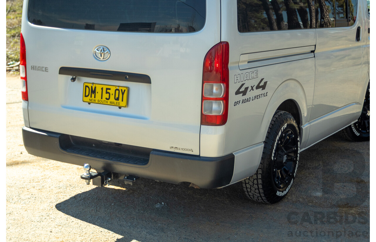 1/2012 Toyota Hiace LWB KDH206V (4x4) MY12 4d Van Silver Turbo Diesel 3.0L - Import