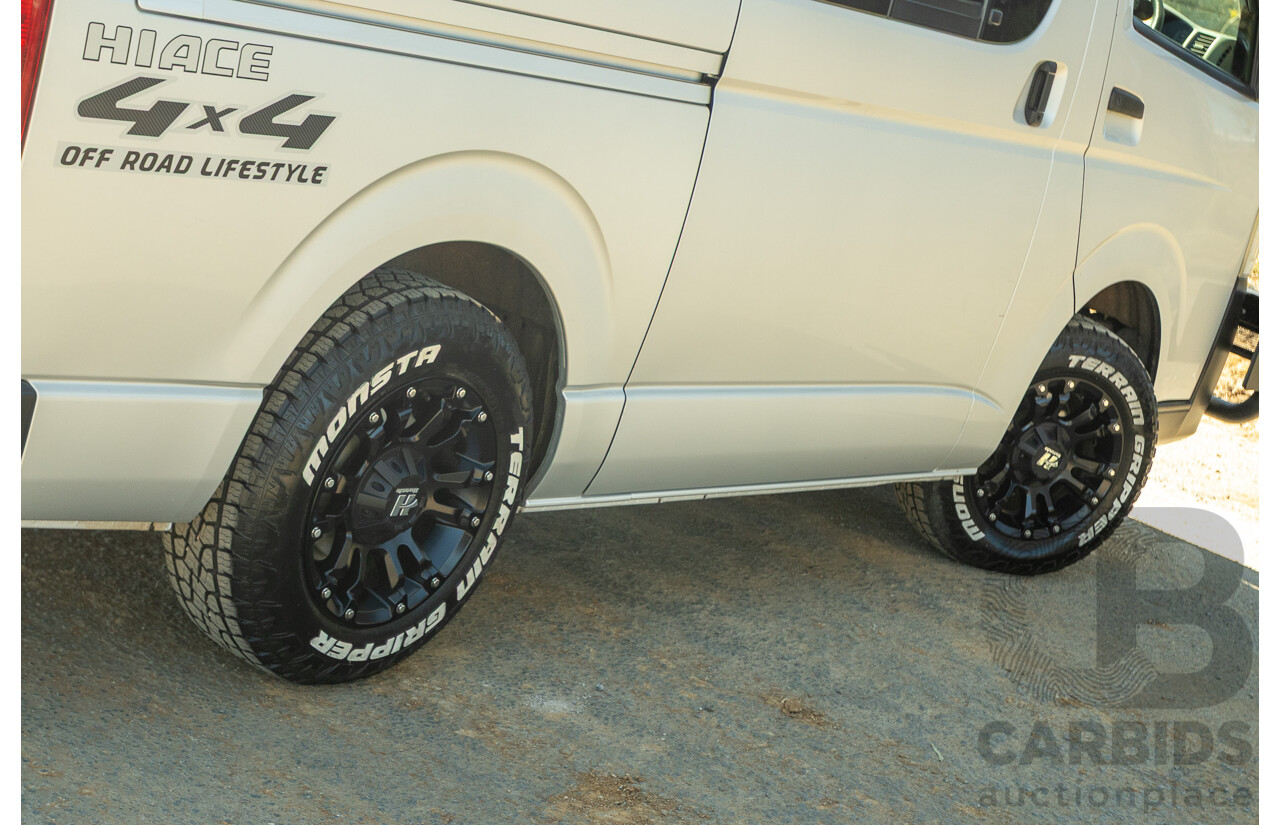 1/2012 Toyota Hiace LWB KDH206V (4x4) MY12 4d Van Silver Turbo Diesel 3.0L - Import