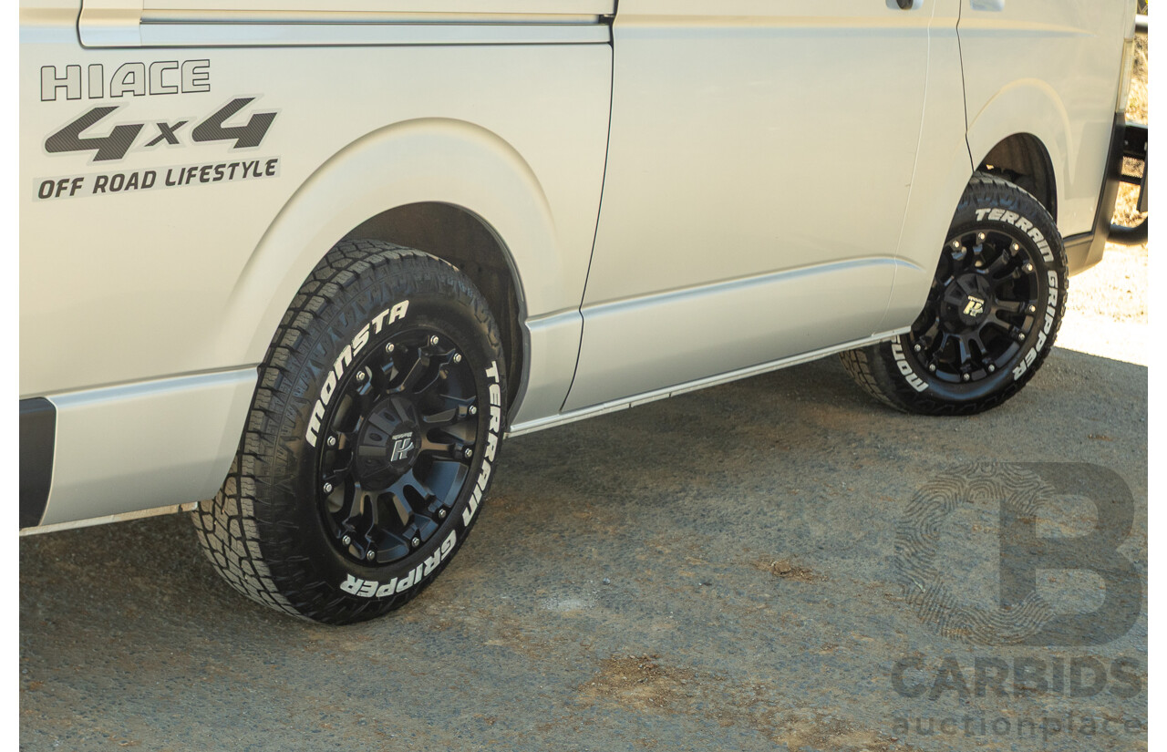 1/2012 Toyota Hiace LWB KDH206V (4x4) MY12 4d Van Silver Turbo Diesel 3.0L - Import