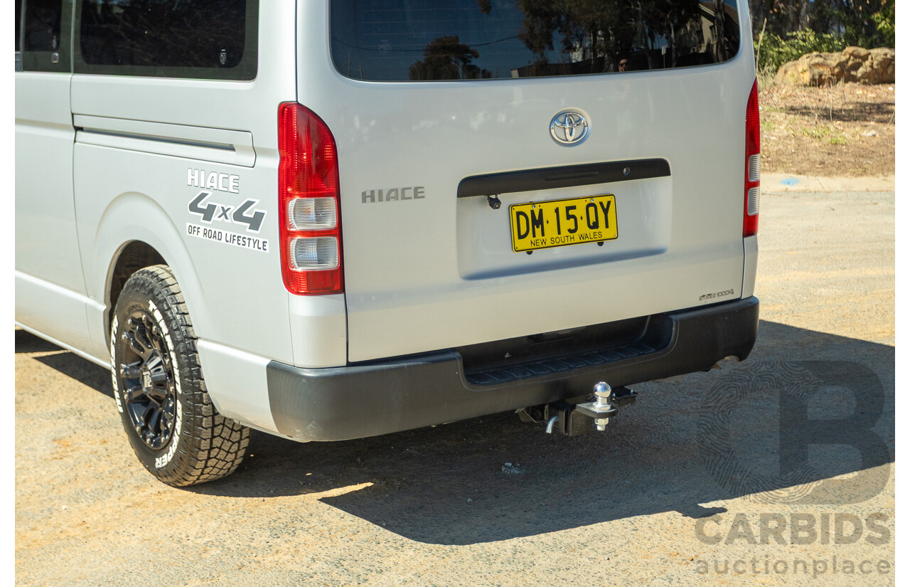 1/2012 Toyota Hiace LWB KDH206V (4x4) MY12 4d Van Silver Turbo Diesel 3.0L - Import