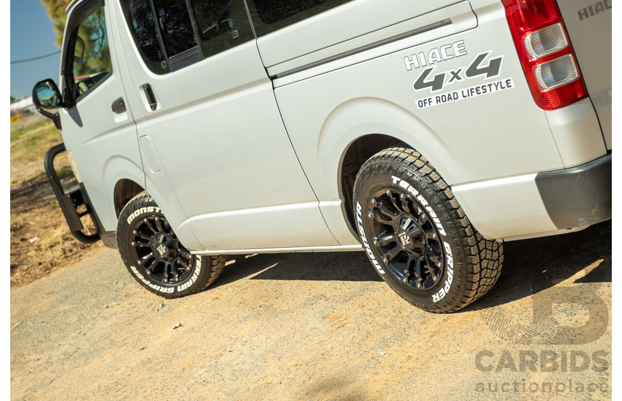 1/2012 Toyota Hiace LWB KDH206V (4x4) MY12 4d Van Silver Turbo Diesel 3.0L - Import