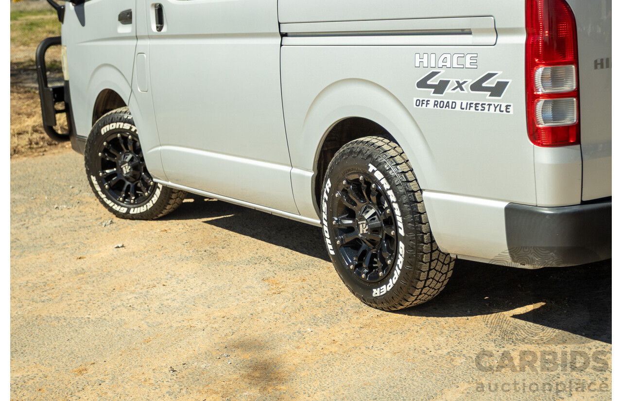 1/2012 Toyota Hiace LWB KDH206V (4x4) MY12 4d Van Silver Turbo Diesel 3.0L - Import