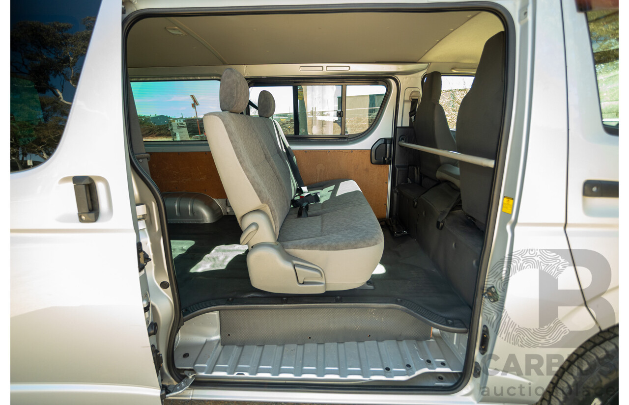 1/2012 Toyota Hiace LWB KDH206V (4x4) MY12 4d Van Silver Turbo Diesel 3.0L - Import